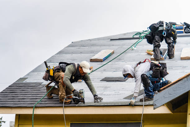 Professional Gutter Installation technician working in Enola, PA